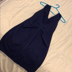 Navy fitted dress